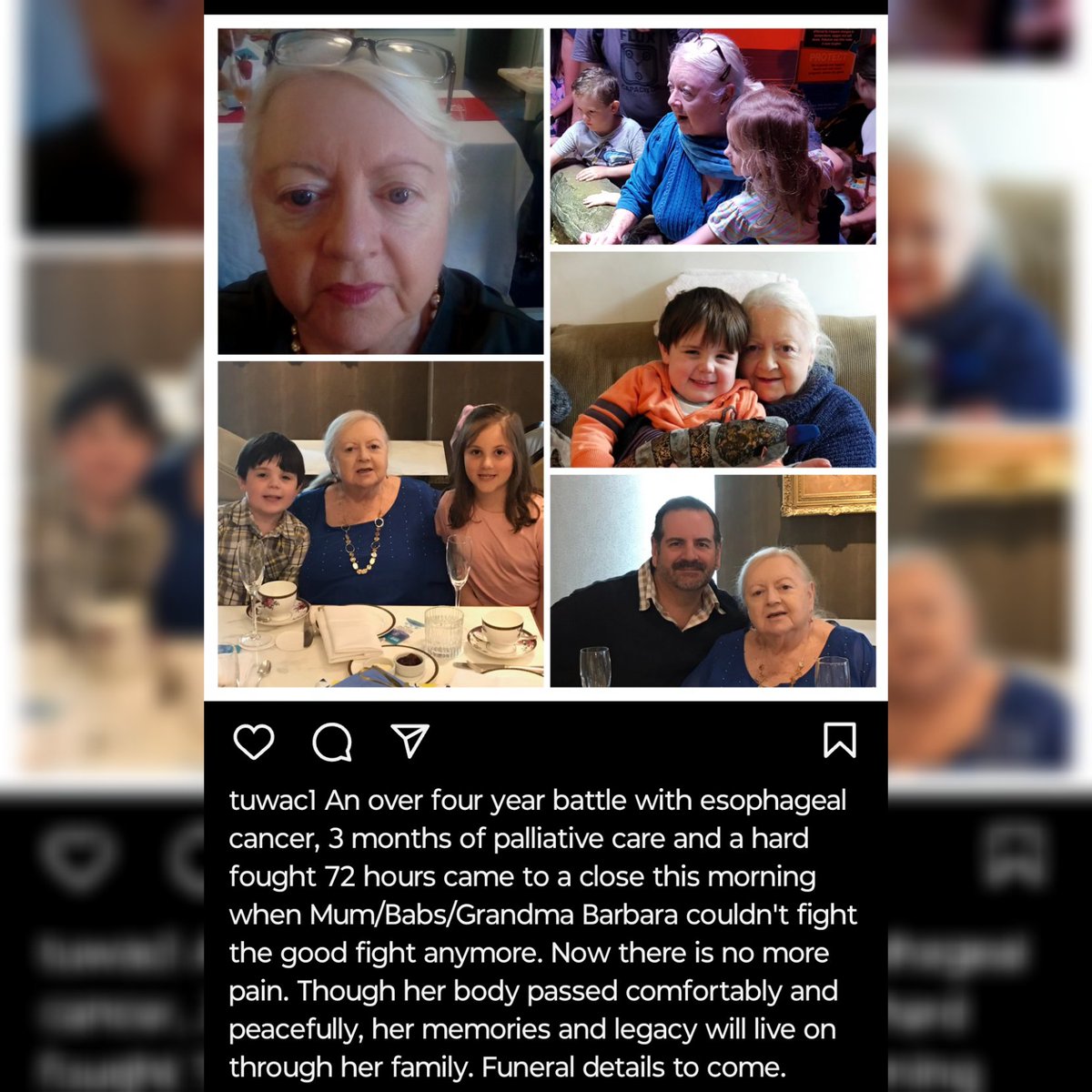tuwac1's tweet photo. Thank you for being the best mum I could have ever dreamed of and the only one I would ever have wanted. I will always miss you. I will always love you heaps and heaps. 💔 https://t.co/qjjTLDrFjl