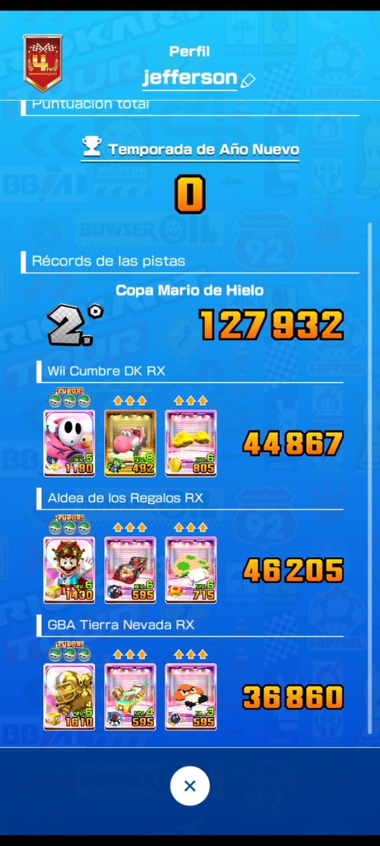 JeffersonLuqueh's tweet photo. Hola chicos volví  a los tiempos de Twitter porque estuve muy ocupado pero volví ,quede segundo lugar mi liga obtuve yoshi rosado lo subo nivel 3 y después la tubería dorada me salio mario clásico lo subo nivel 3 este es mi puntuación 🎉😊✌️💪 https://t.co/Wp3JtGVdQf