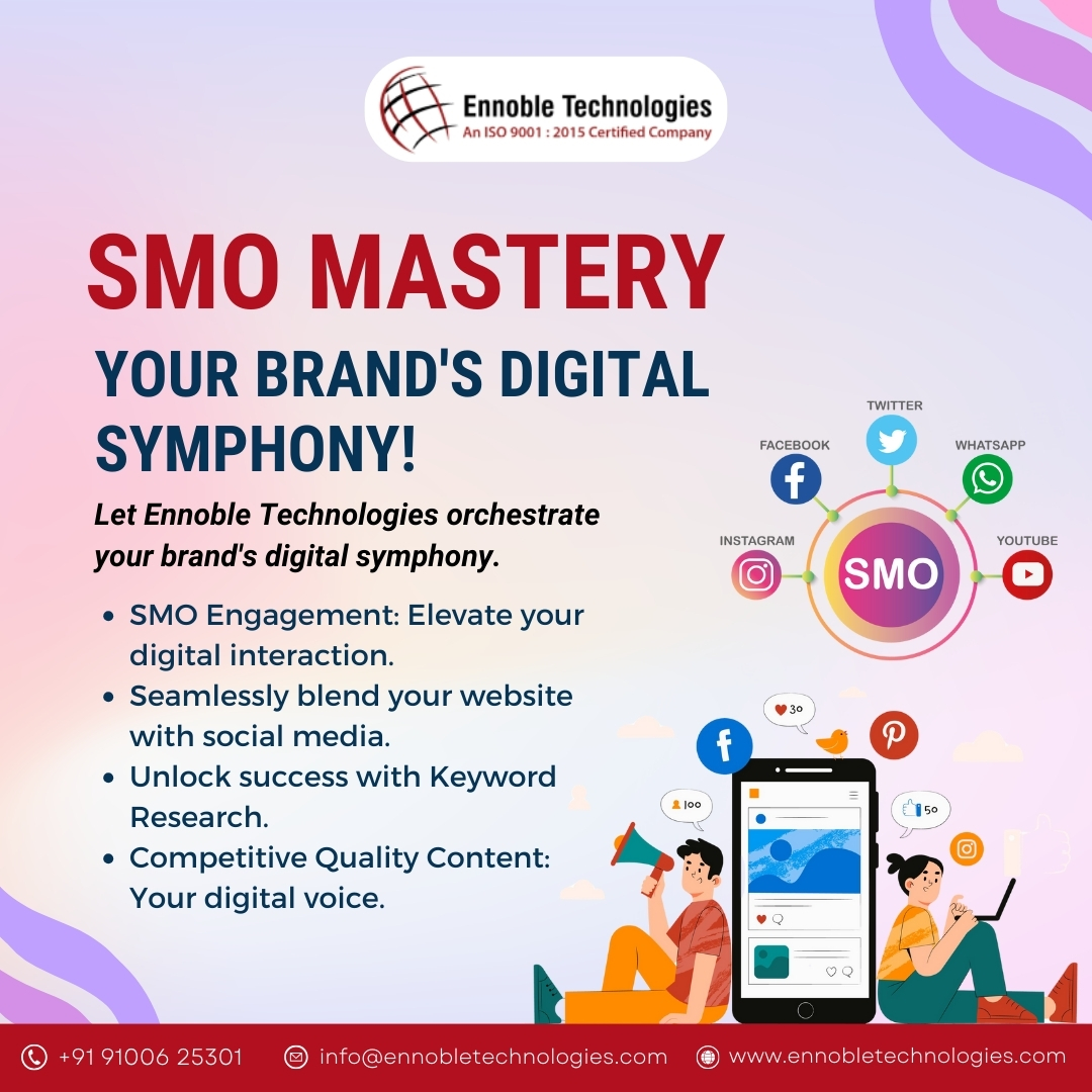 EnnobleTechno's tweet photo. ๐Ennoble's #SMO mastery goes beyond promotion โ it's a symphony of engagement, blending, research, content, links, and bookmarking to make your brand resonate online.๐
๐Visit: https://t.co/gokQ6kA9nD
#smomastery #socialmediaoptimization #digitalsymphony #EnnobleTechnologies https://t.co/qEZYLDUi02