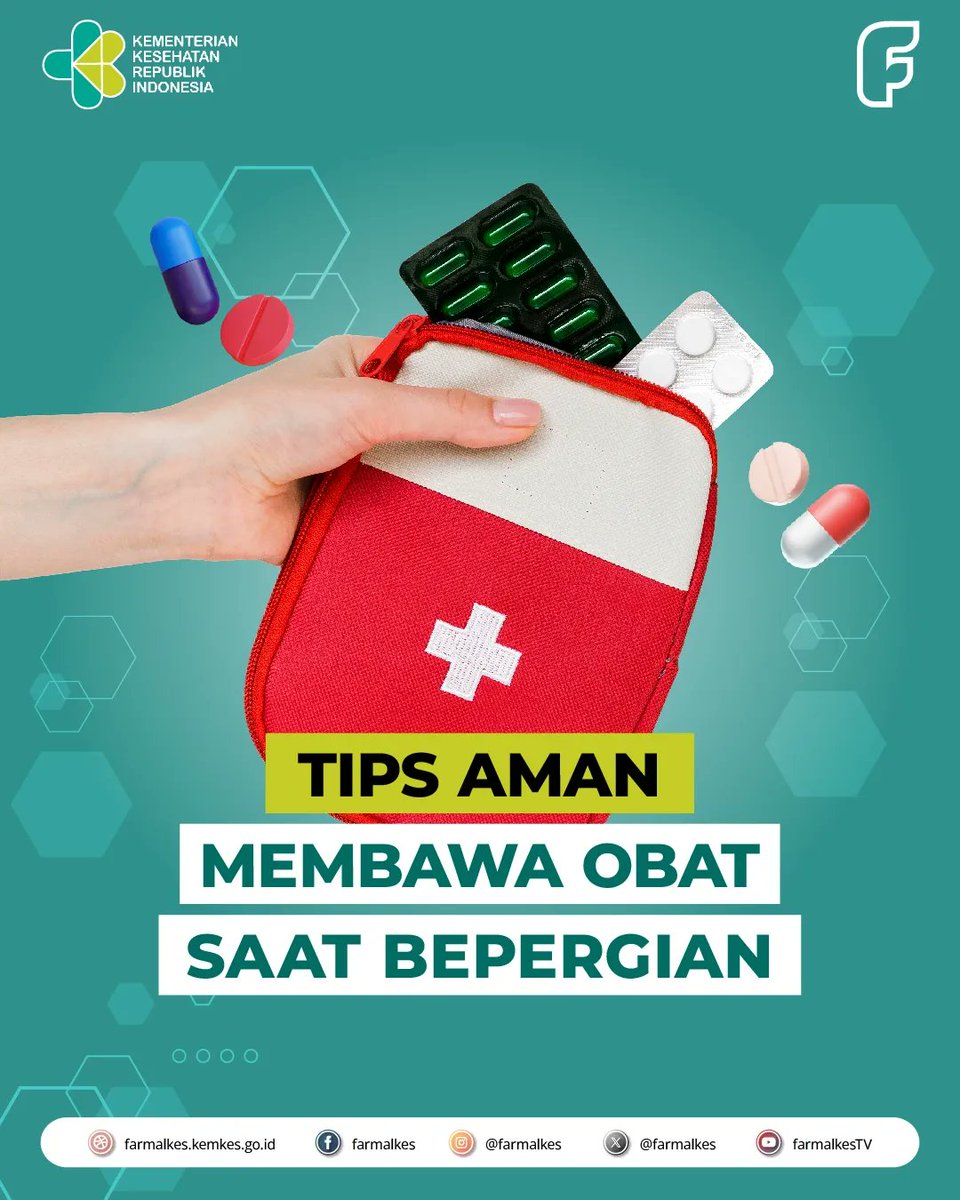 farmalkesRI's tweet photo. Hai #SobatSehat,
Kali ini, kita akan membahas bagaimana cara yang aman membawa obat ketika bepergian.
Mau tahu apa saja tipsnya? Mari cek info lengkapnya pada postingan ini!
#kemenkesRI #farmalkes #liburan #berlibur #membawaobat #obat #bawaobat https://t.co/YaFhoWSNAY