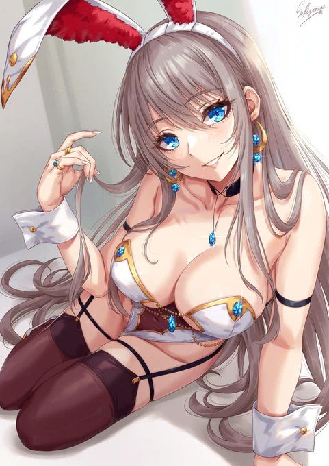 白バニーガールお姉さん