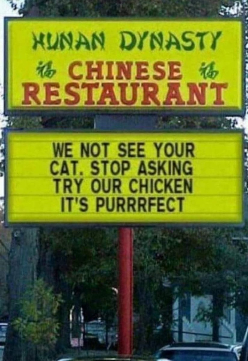 Well I know what I'm getting for dinner tonight
#Chinesetakeaway
#sweetandsourcat

Hilarious billboard lol
