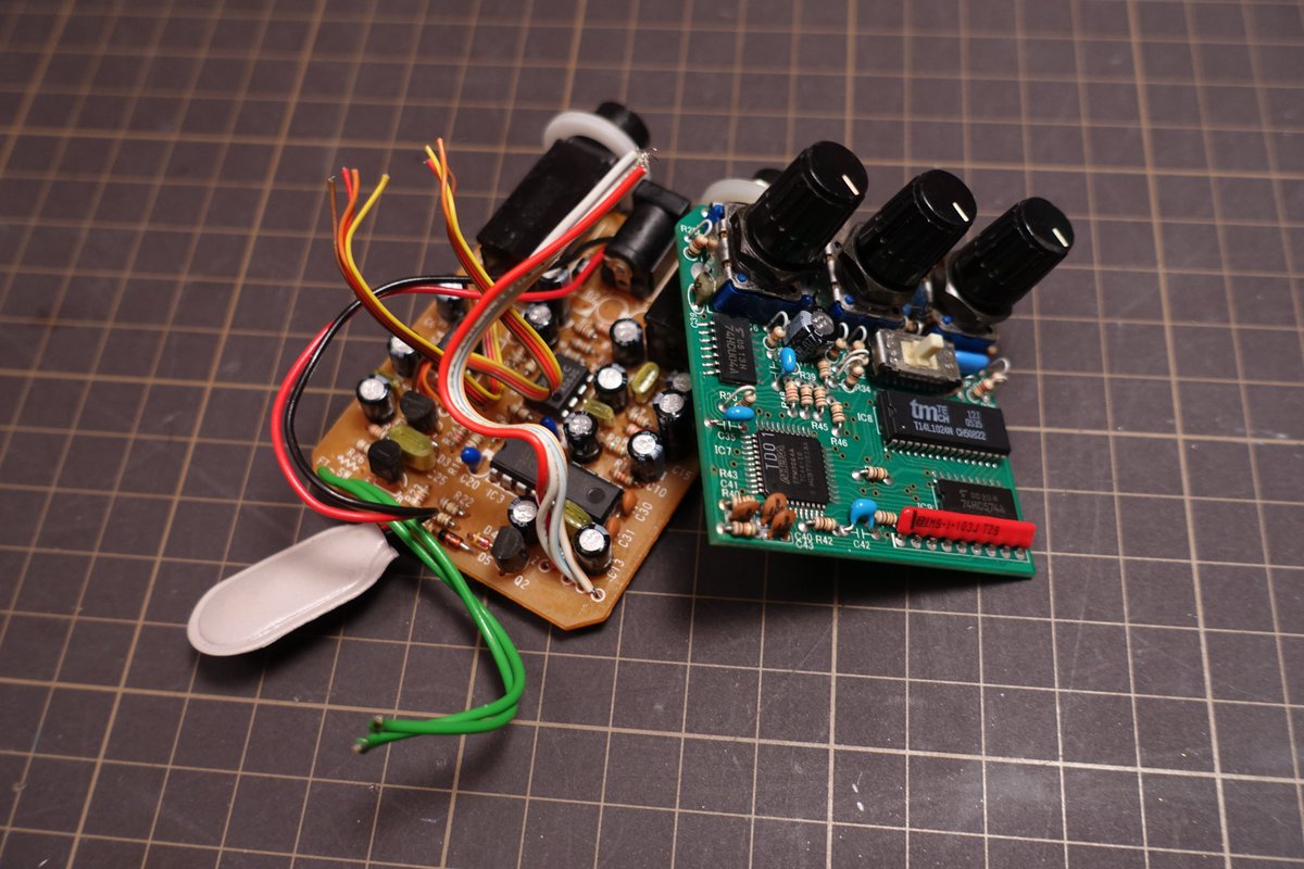 koichizikan's tweet photo. ■ブログ更新■
元の部品がほぼ無い状態からの復元作業です

「Guyatone MD3 MICRO DIGITAL DELAY（配線直し・ケースの製作）」
https://t.co/yshodBoRjE https://t.co/0RG8nqi6MH