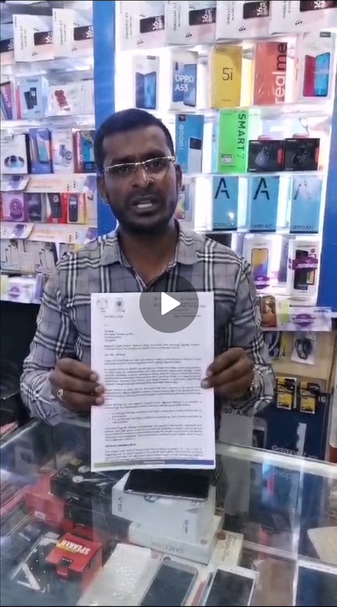 AimraIndia's tweet photo. #Retailers are requesting clarification on #GST compliance regarding upgrade offers from @SamsungMobile distributors. However, they are being denied due to instructions not to entertain such queries from Samsung HO. @SamsungIndia Management must provide comprehensive information to ensure accurate GST compliance and prevent potential legal consequences. 
#OneIndiaOneTax #Compliance 📝🛍️ #Retail #Taxation #BusinessLaw #Legalities #Regulations