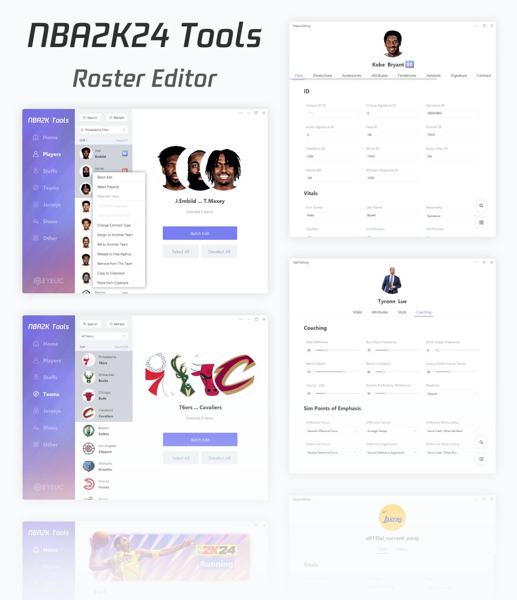 looyh13's tweet photo. NBA2K24 Tools | Roster Editor V1.0.0 Is Now Available!
https://t.co/XUvIKYhS9D https://t.co/49EoCi9hyO