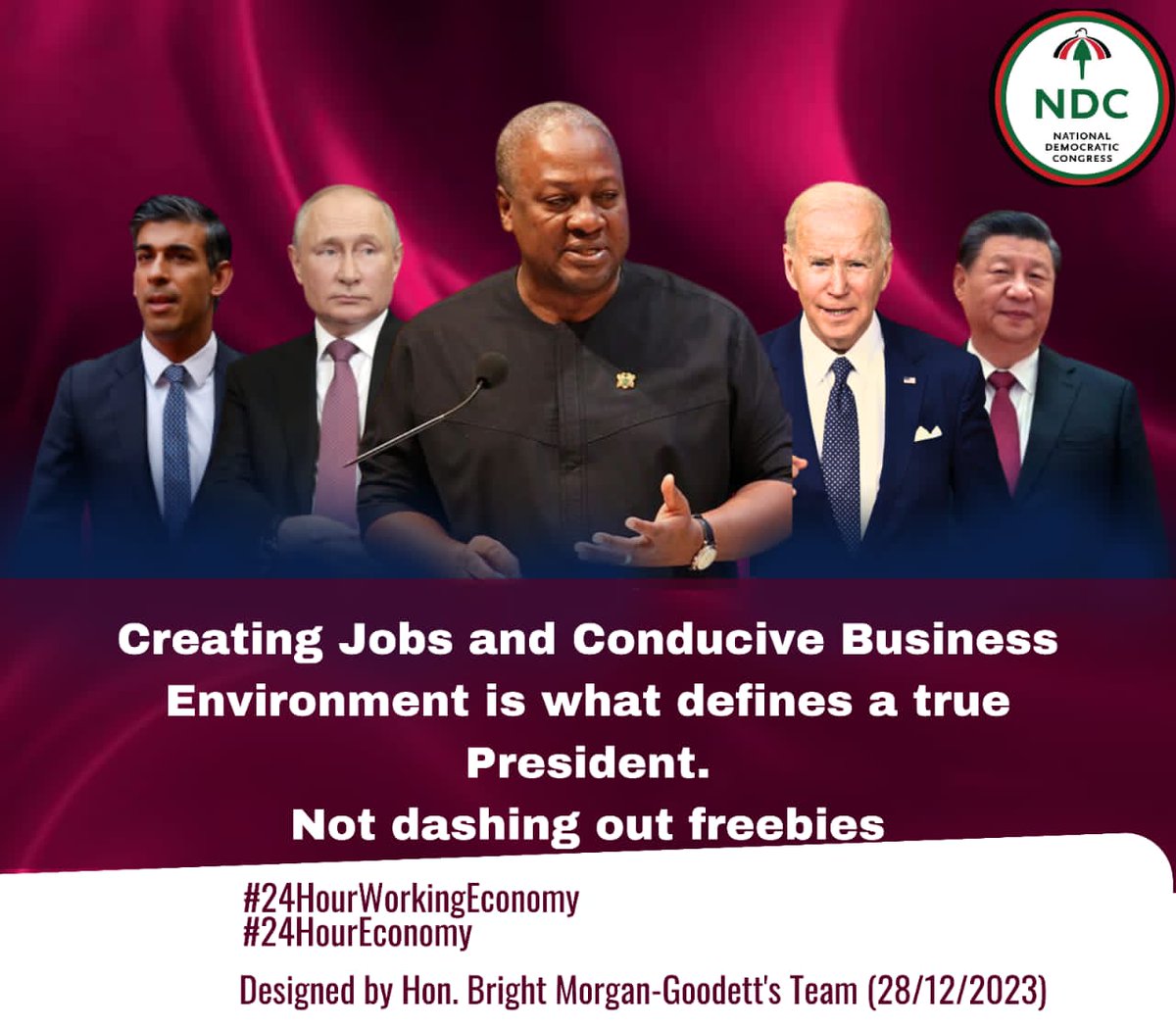 HonBrightMorgan's tweet photo. Creating jobs and condusive business environment is what defines a true president !
#24HourEconomy 
#24Hou https://t.co/StkEYxpgft