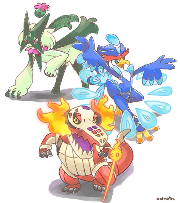 「starter pokemon trio」 illustration images(Latest｜RT&Fav:50)