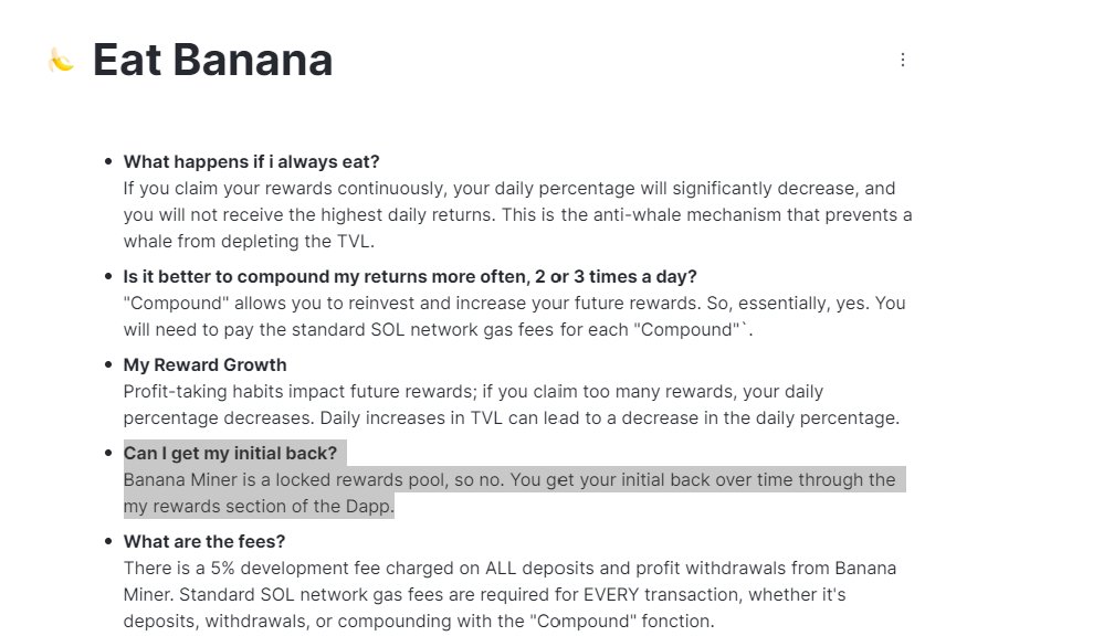 backtest_dummy's tweet image. Please be careful with this... while it is paying 8% daily return, you cannot take out your initial deposit.

But if you do want to invest use my ref link.. bananaminer.xyz/?ref=36dZB2YF9…