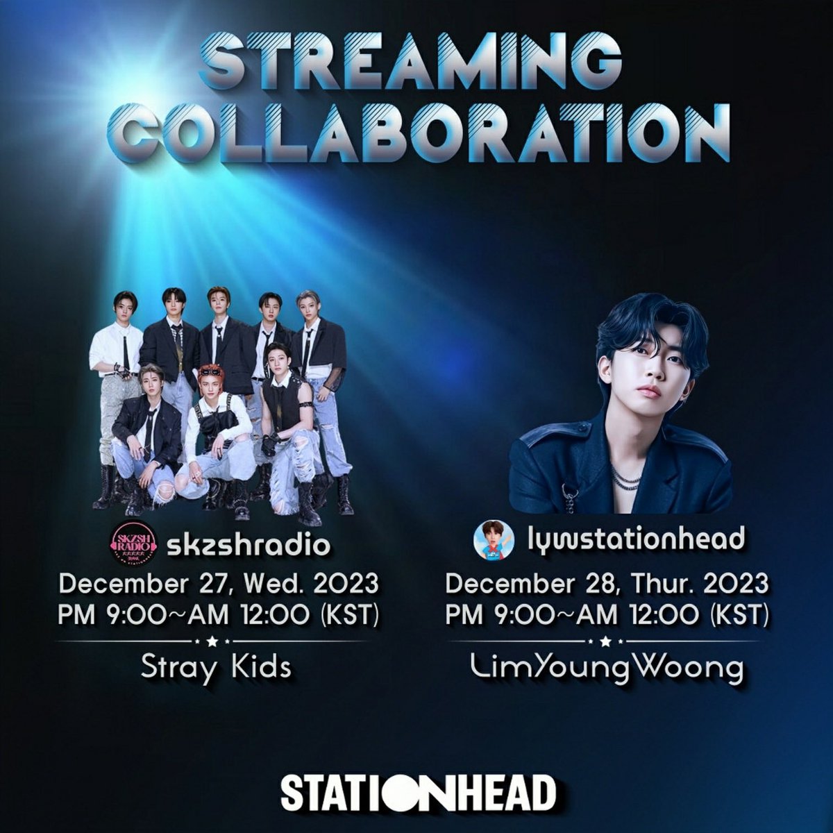 lywstationhead's tweet photo. 🎧@STATIONHEAD COLLAB🎧
WOW listen to amazing songs from 9pm when your ears are happy🩵💕👼
@LimYoungWoong & @Stray_Kids playlist with our friends @skzshradio
#STAYx #HEROGENERATION🩵
🗓️Thu Dec 28th
🕘9PM KST
📻https://t.co/9Q06jmjoge
#LimYoungWoong #Stray_Kids
#LYW🫡 #SKZ 💕 https://t.co/gMKdH4K0ZN