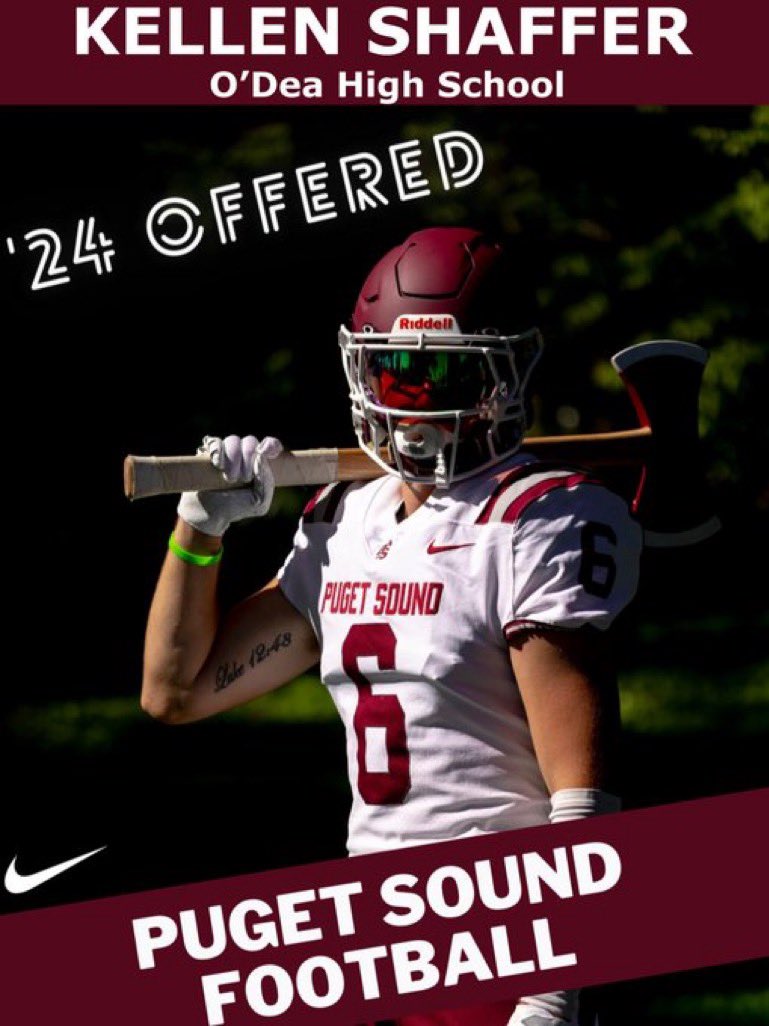 KellenShaffer1's tweet photo. After a great call with @LOGGER_LBCOACH I have received an offer from University of Puget Sound! @ODeaAthletics @ThePuntFactory https://t.co/G6fN9b8QeN