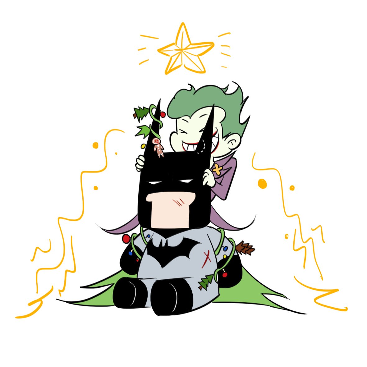 #dccomics #dc  #thejoker #Joker #joker #TheBatman #batjokes #jokerbat #batmanfanrt #jokerfanart #dcfanart

圣诞节快乐！让我们来尝尝蝙蝠侠的耳朵尖吧！