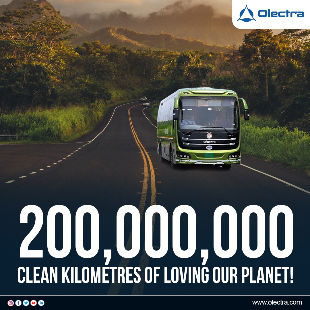 #Olectra’s #electric buses have been busy in 2023, buzzing around #India and spreading love, for our planet one clean kilometre at a time! Our eco-warriors have just hit a mind-boggling #milestone #EV #electric #emobilityrevolution #greenfuture #olectra
