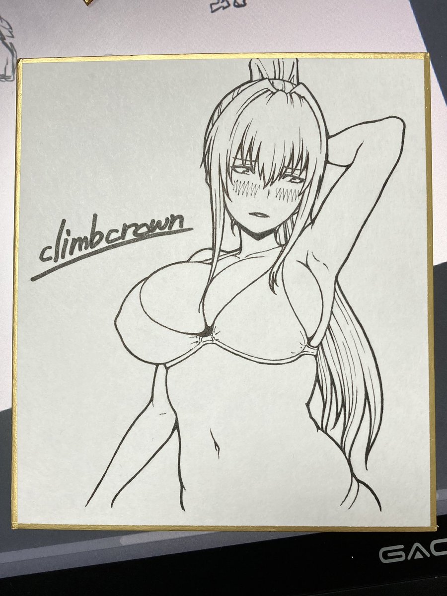 1枚だけ沙姫ちゃん色紙も描きました✍️ 