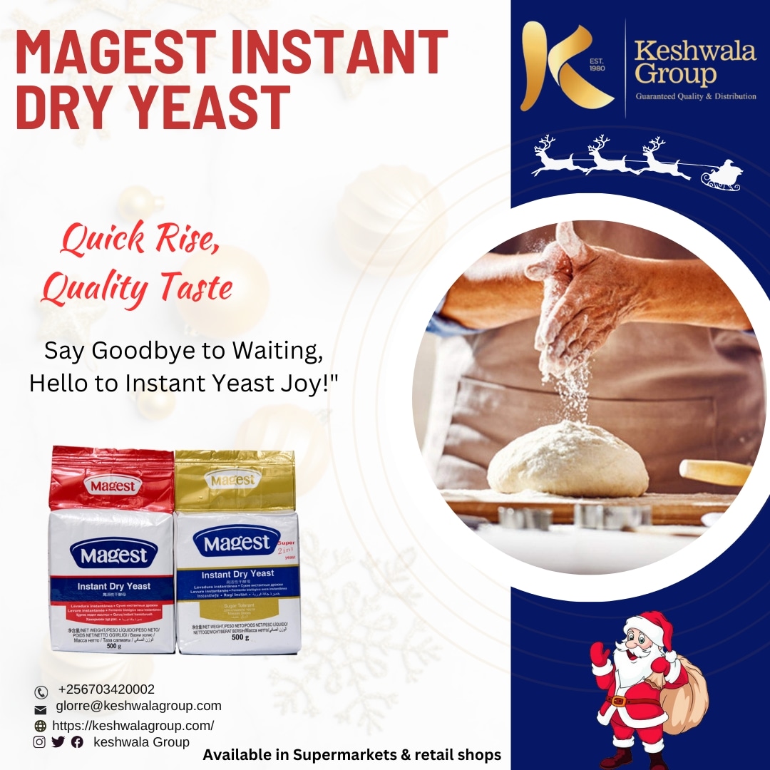 Keshwala_Group's tweet image. Magest Instant Dry Yeast takes away the stress of waiting for the dough to rise while baking bread. 
Available in supermarkets and retail shops 
#KeshwalaGroup #bakingbread