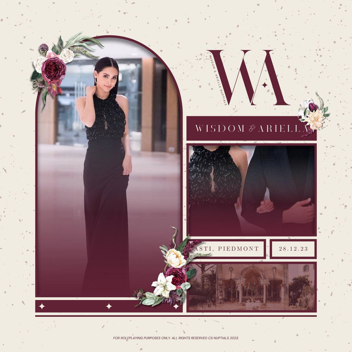 ㅤ

2023年 12月 28号. — Asti, Italy. 
Congrats, love birds! Welcome to the married life soon. 
#PerSempreAmoure 
#CesarioSuarezMatrimonia
ㅤ
ㅤㅤ