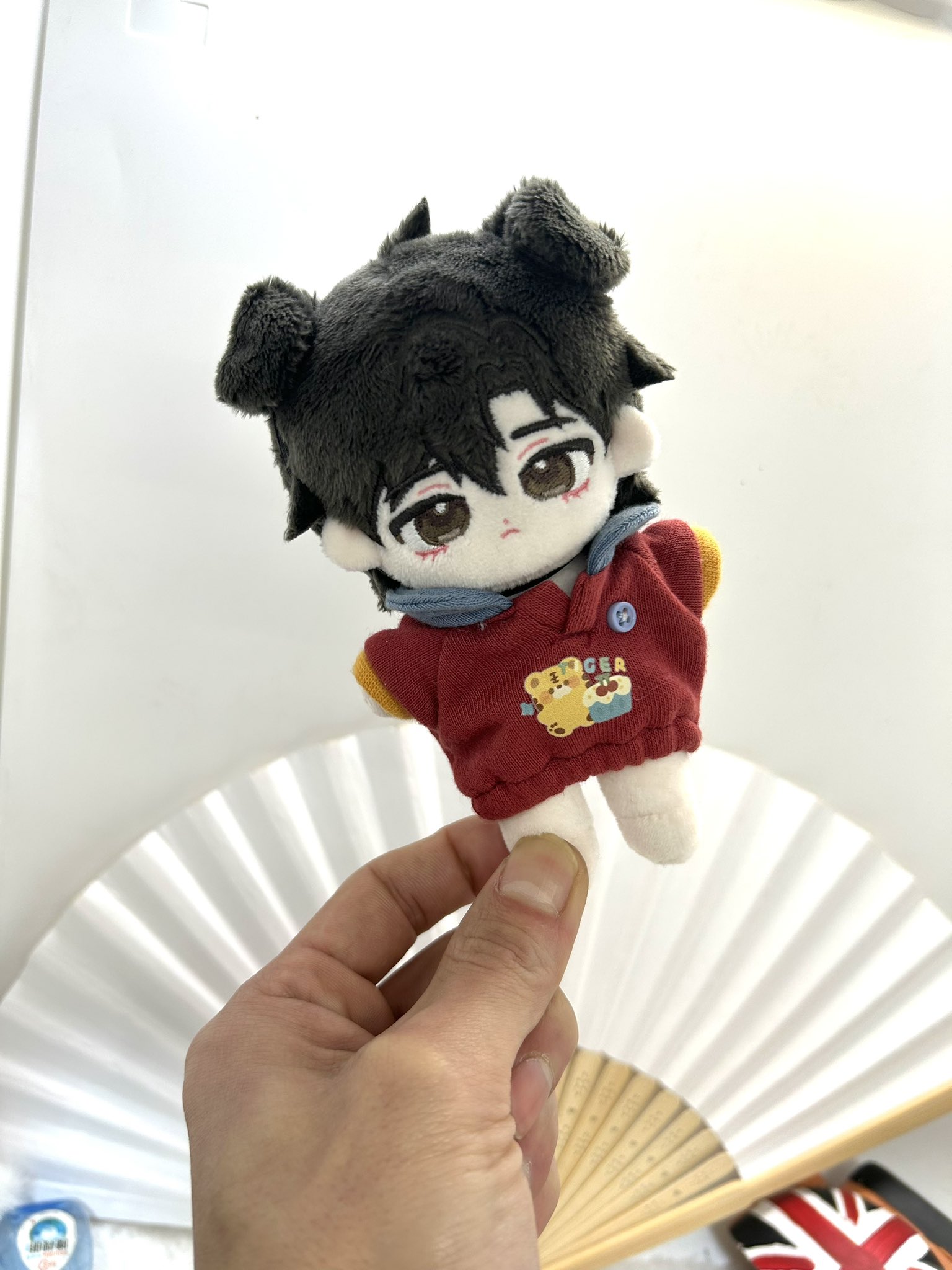り*読様 自作ぬいぐるみ 無属性 チョコレートちゃん mofusand ひょっこり！立ちますにゃんぬいぐるみ(灰白