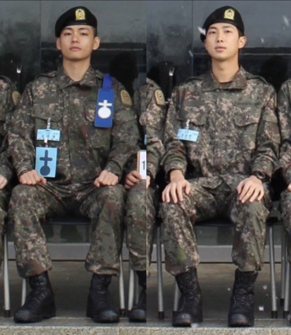 viraltakes's tweet photo. Taehyung and Namjoon from the military. https://t.co/4RY8lWfqvC