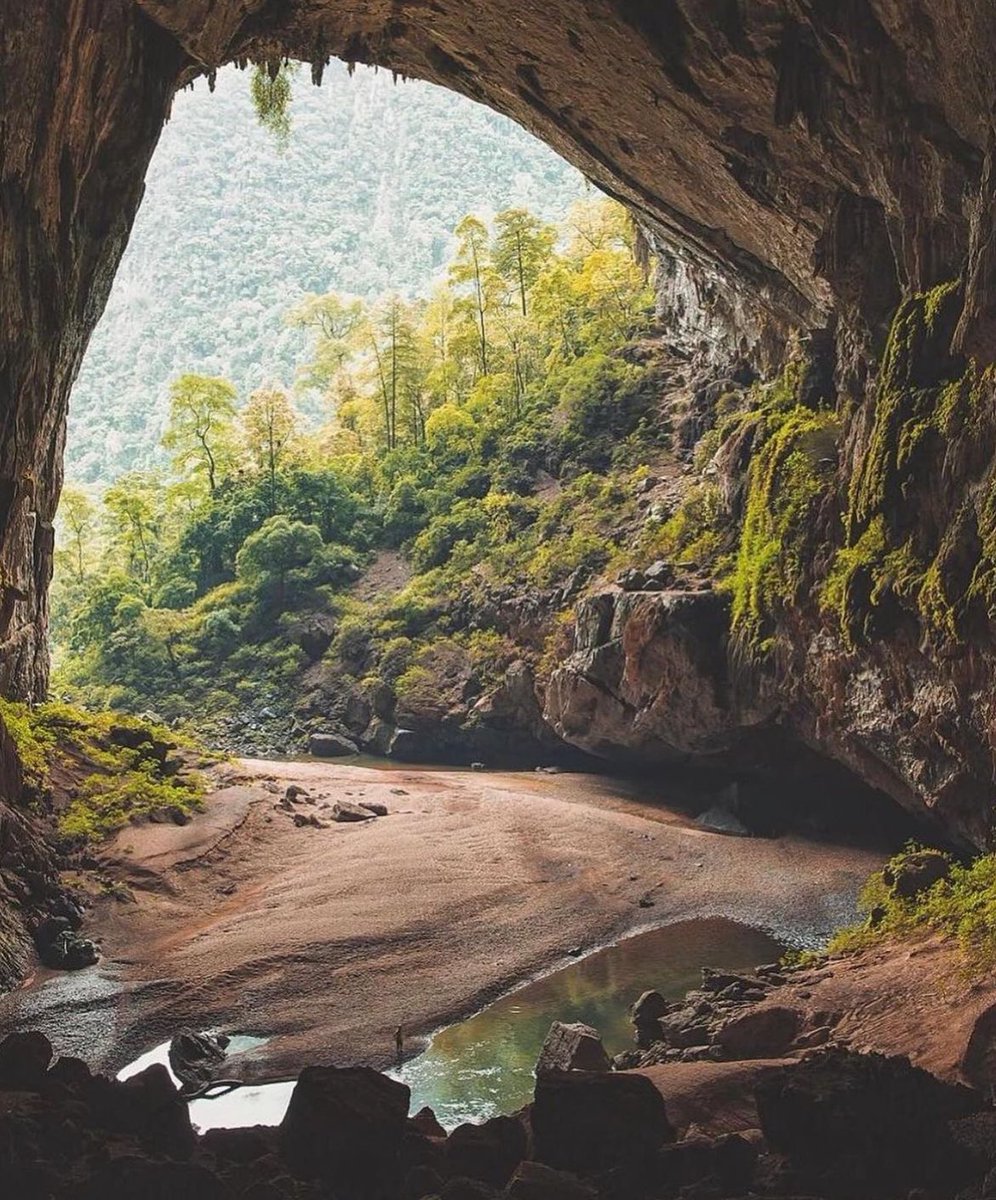 historyinmemes's tweet photo. In Vietnam, Hang En is the world's third-largest cave and has its own climate, river, and jungle. It is currently ranked as the third-largest cave globally after Hang Son Doong and Deer Cave in Malaysia. This impressive cavern is quickly gaining recognition and becoming one of the most renowned caves on Earth. Located in the Phong Nha-Ke Bang National Park, the two-day, one-night adventure is said to have the most significant "wow" factor in all of Vietnam.