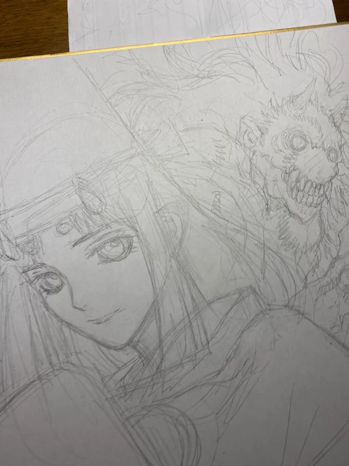 冬コミの予約リクエスト色紙下書きしました!