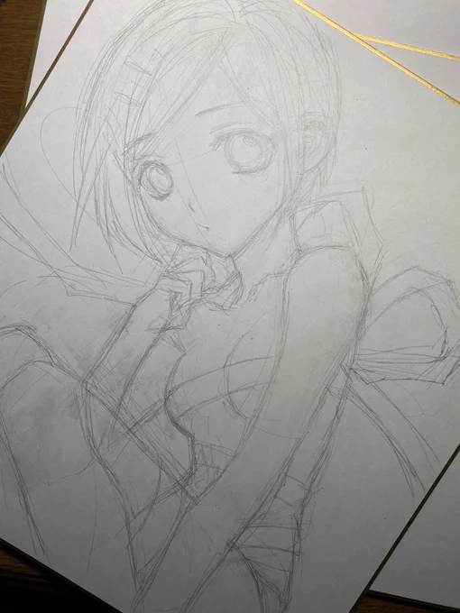 冬コミの予約リクエスト色紙下書きしました!