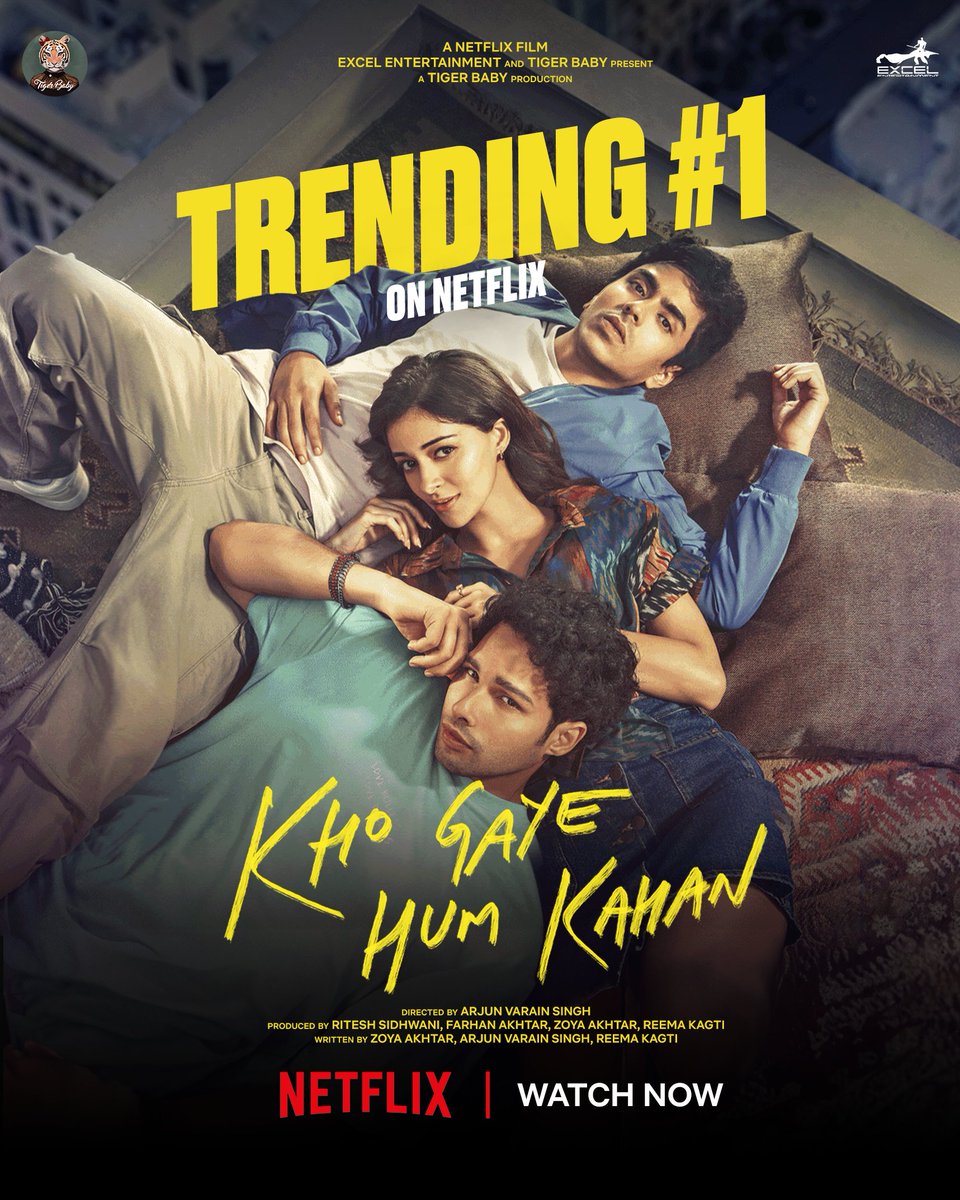 #KhoGayeHumKahan #Trending On #Netflix!

@NetflixIndia @SiddyChats @ananyapandayy #AdarshGourav @kalkikanmani #AnyaSingh @ArjunVarain #ZoyaAkhtar @kagtireema @ritesh_sid @FarOutAkhtar #AngadDevSingh @J10Kassim @vishalrr #KartikShah #PravinKhairnar #SharicSequeira #TanaySatam