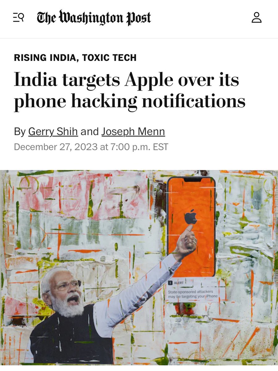 SauravDassss's tweet photo. What a coincidence! Within 24 hours after @OCCRP sought comments from Adani for a story on his brother’s involvement in alleged violations of Indian securities law, Pegasus is planted in OCCRP journalist @FightAnand’s phone.

Cracker story by @gerryshih and @josephmenn.

Link- https://t.co/xTYeNyl2Pz