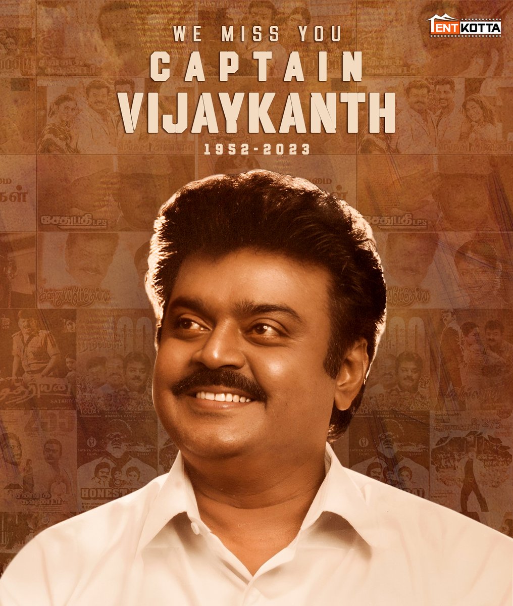Forever in our hearts for his artistry and humanity <a href="/iVijaykanth/">VijayaKant ◼</a>

You can't be replaced CAPTAIN 💔