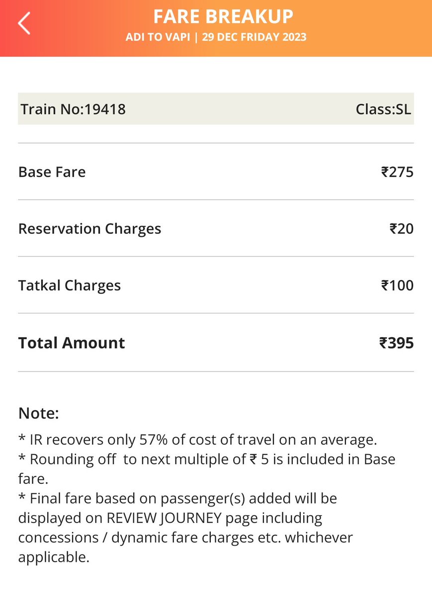 bhattkuntesh's tweet photo. Why is there price disparity in base  price fare in the same train for Regular Ticket and for Tickets in Tatkal when Standard Tatkal charges for Sleeper Class in 100rs @IRCTCofficial @AshwiniVaishnaw @irctcwestzone https://t.co/AOlVvwQ5i8