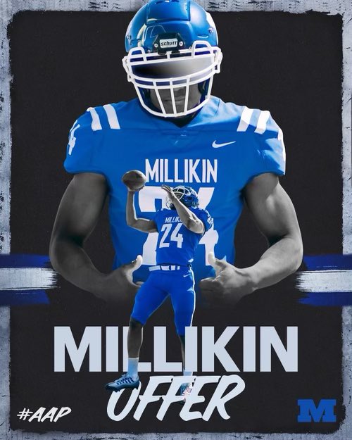 taybonnerr_'s tweet photo. After a great conversation with @CoachAllgeier I am blessed to receive an offer from @MU_BigBlueFB ! 
@CoachSetler @johnpaulcalley @bradwallace10 @CardFootballBHS @CSmithScout https://t.co/LkYJxfldWI