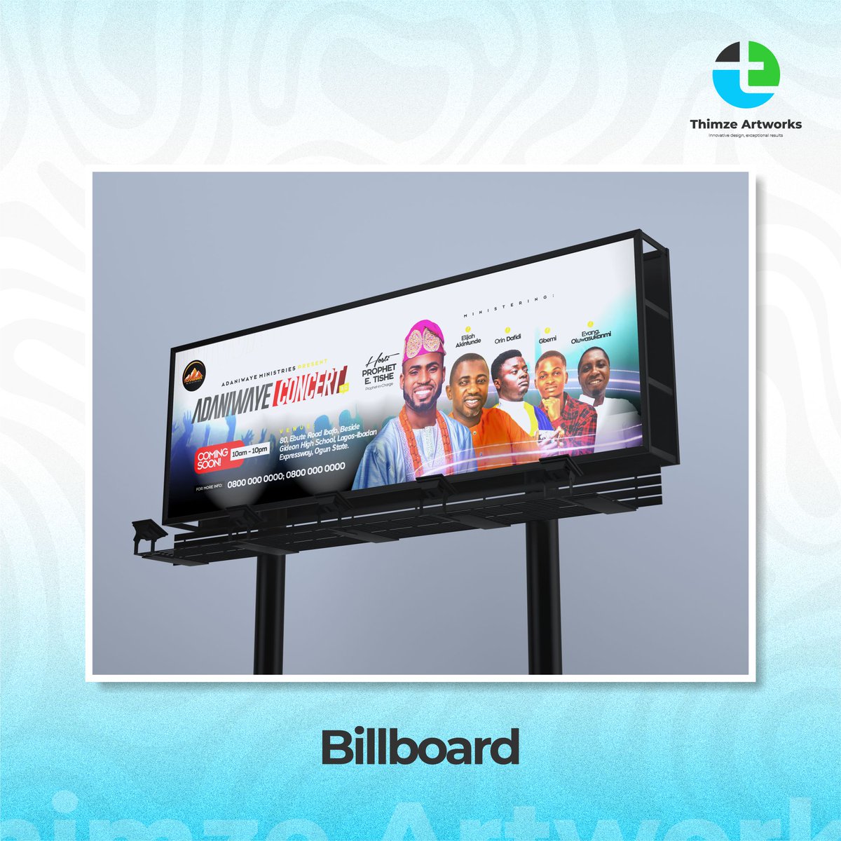 thimze_media's tweet photo. Do you need to promote your business, an event, or a cause?
Let's help you stand out in the crowded advertising world and captivate your audience by turning heads with an eye-catching billboard.

Contact us today via

OUR DM: @thimzeartworks
Whatsapp: 09076289706

#thimzeartworks https://t.co/E7EiEIo6kK