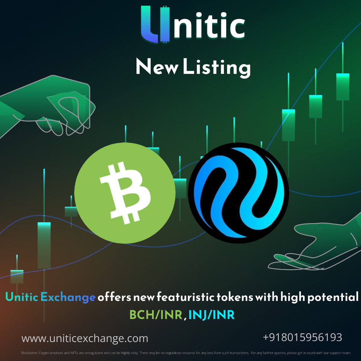 unitic__'s tweet photo. 🚨#UniticExchange New Listing Alert!
💎Trading Pair: BCH/INR, INJ/INR
👉 Trade: https://t.co/sNLWMslmoD
#Unitic #UTI #BitcoinCash #BCH #INJ #Injective #Crypto https://t.co/bQidJUKrAx