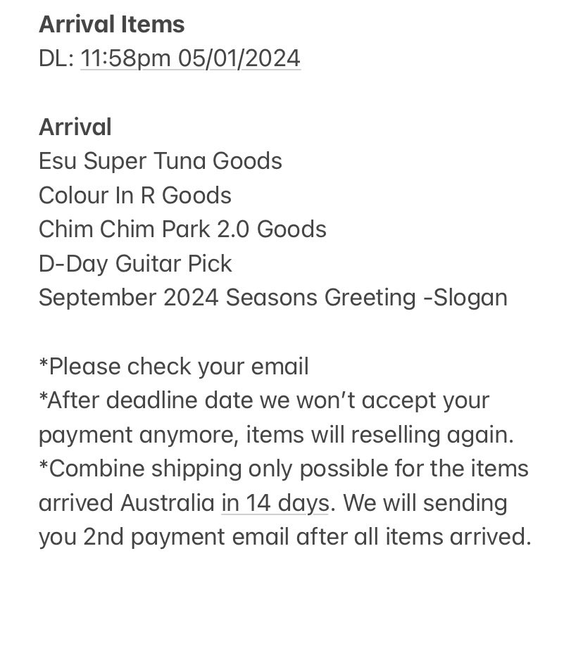 ACB_Noncrunchy's tweet photo. 【Shipment Updates 】📦
DL: 11:58pm 05/01/2024

📍Please check your email 
📍We only keep your items in 7 days 
📍If you didn’t received your email from us, please DM as soon as possible

Any questions please DM @ACB_Noncrunchy or @acrunchybakery_ https://t.co/zyOnXMpcE0