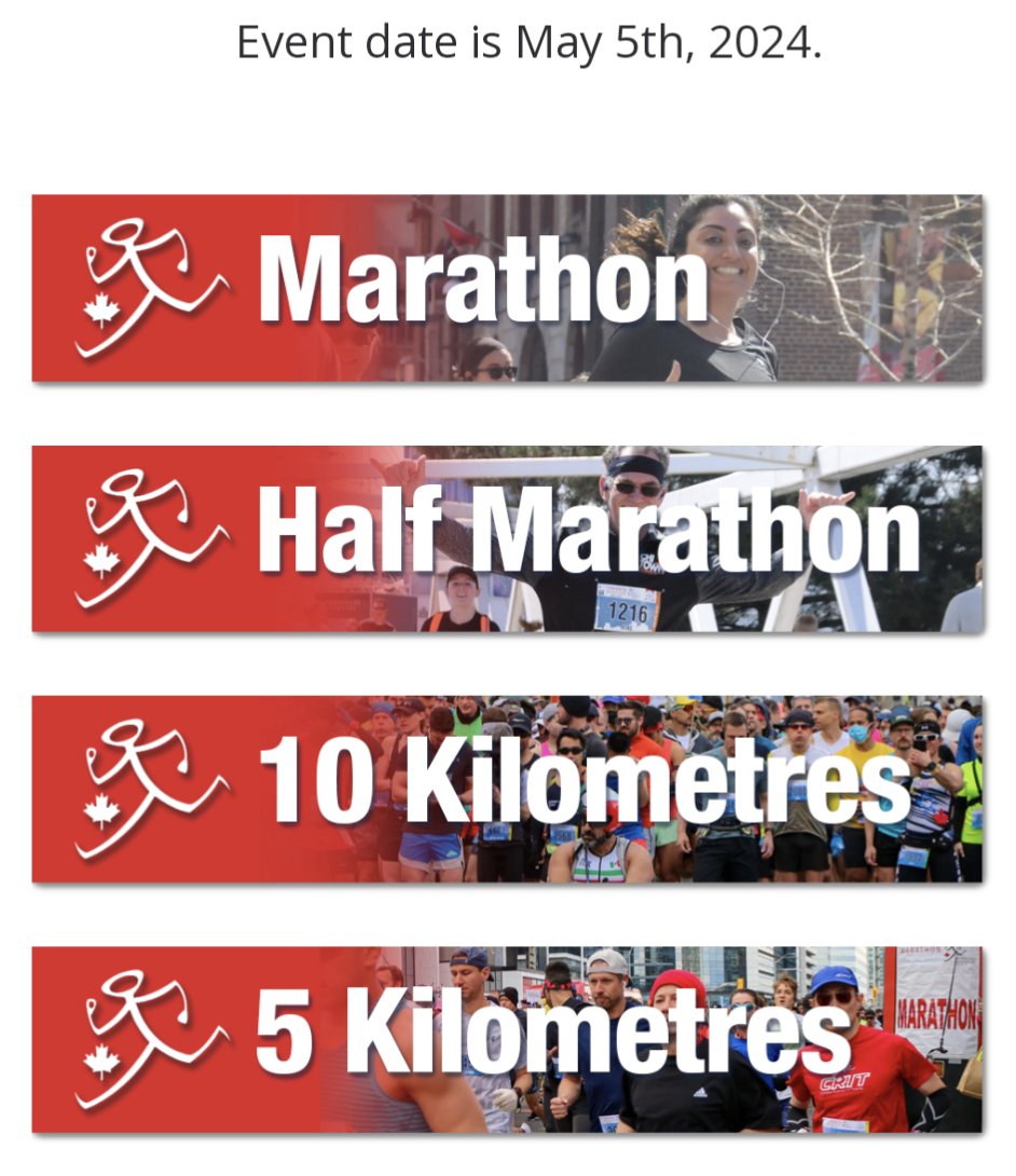 torontomarathon's tweet photo. #TorontoMarathon2024 #TheTorontoMarathon2024 #TOMarathonMay2024 #RunTOMay2024
#Run416 #Run416May24
#DownhillScenicFast
#TheTOMarathon #YourTOMarathonsince1977
#10krunner #5krun #halfmarathon
Registration is open: Please click here to register. 👇
https://t.co/eLlHo8wWi6 https://t.co/Ez8sVyNySv