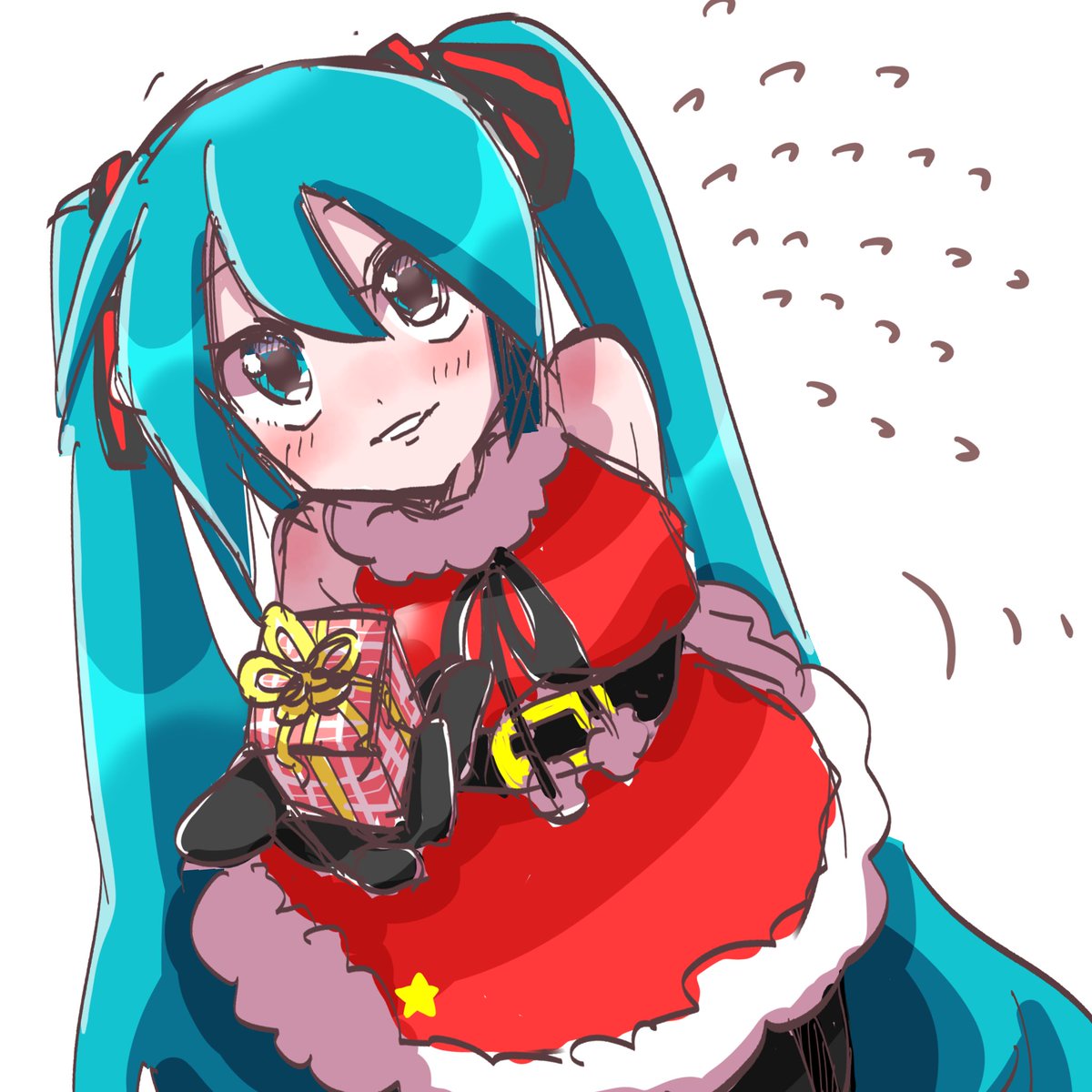 初音ミク 「クリスマス!まだ間に合う! 」|マジカルなとり2023︎✊🏻´‐のイラスト