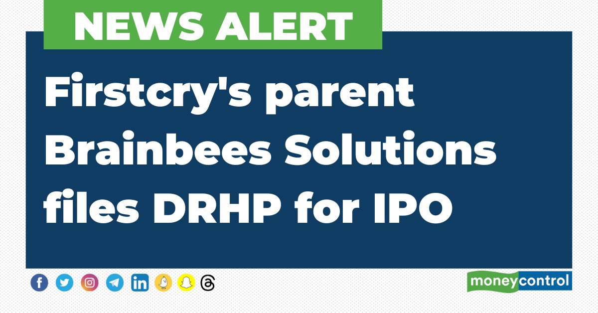Vismaya9999's tweet image. 🚨Firstcry's parent Brainbees Solutions files DRHP for IPO

#Firstcry #Parent #BrainbeesSolutions #DRHP #IPOAlert