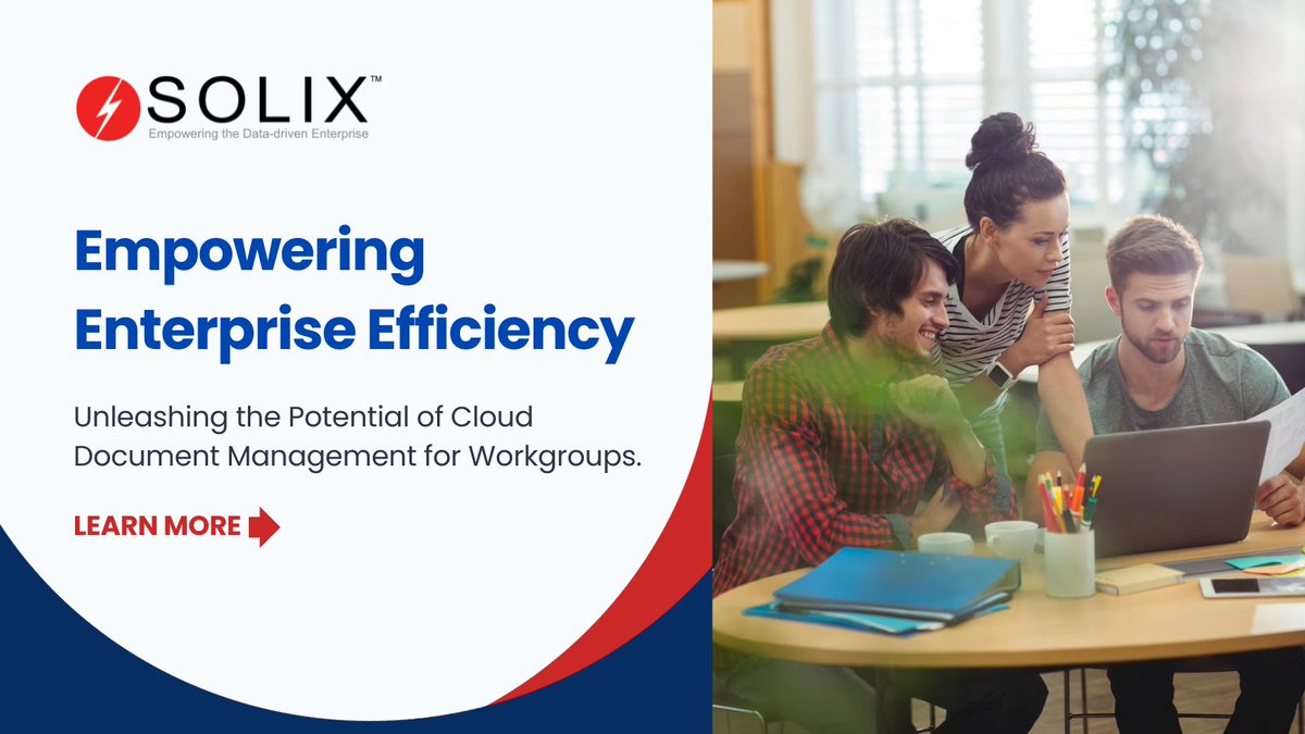 solixbigdata's tweet image. Break free from content chaos! Solix ECS transforms enterprise workgroups with an all-in-one cloud platform. Unify content storage, boost collaboration, enhance security, and ensure compliance for seamless productivity. 👉 bit.ly/41GEjK0

#solixecs #contentmanagement