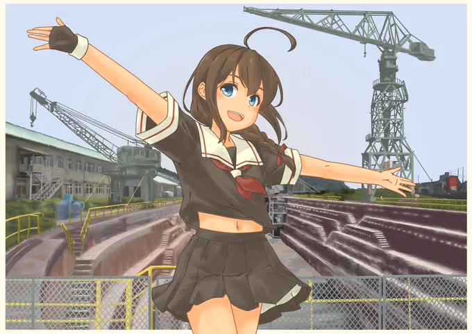 #今年も残りわずかなのでお気に入りの4枚を貼る 今年は時雨年でした!表紙関連は背景頑張りました(*'ω'*)9 