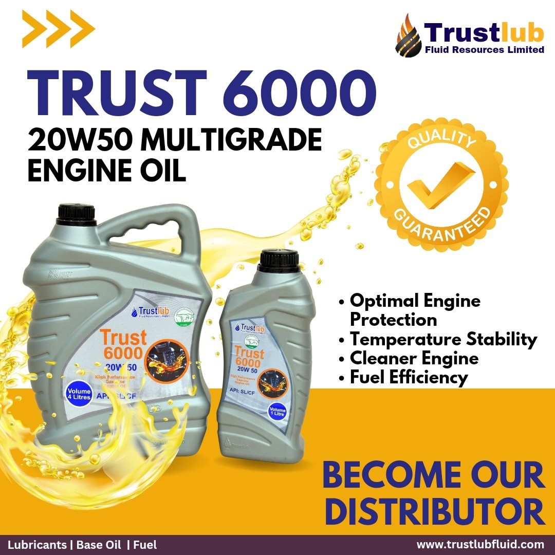 Trust 6000 – where every drop of oil defines a journey of reliability, efficiency, and performance.  #Trust6000 #EnginePerformance #TrustlubExcellence #Trust #Trustlub