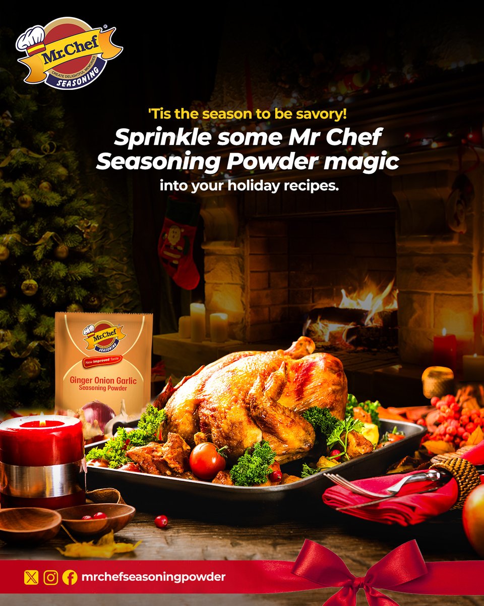 Mrchefseasoning's tweet photo. Elevate your culinary creations this holiday season! Infuse the magic of Mr Chef Seasoning Powder into your holiday recipes for a savory celebration like never before.
#MrChefSeasoningPowder
#Seasoning
#Spices https://t.co/6YJb6AXGl4