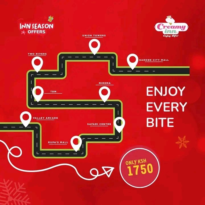 SimbisaBrands's tweet photo. Here’s a road trip with a sweet reward at every stop!
Get two regular cups of your favourite strawberry or vanilla ice-cream with 6 pieces of delicious flame-grilled chicken and large chips at only Kes 1,750.
📌-Kenya
#EnjoyLife #CreamyInnKenya #Simbisa #strengthandempower https://t.co/s0WRispuqE