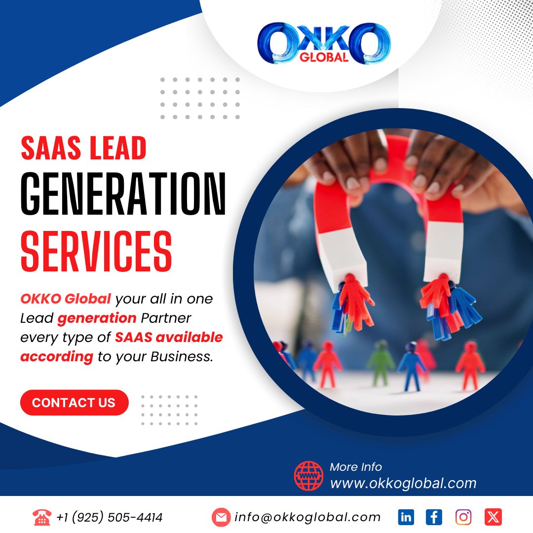 Supercharge your business with our cutting-edge SAAS Lead Generation Services. Elevate your reach, captivate your audience, and convert prospects into valued clients.

🌐okkoglobal.com/b2b-saas-lead-…

#okkoglobal #b2b #b2blead #leadgeneration #SAAS #SAASlead #leadenhancement