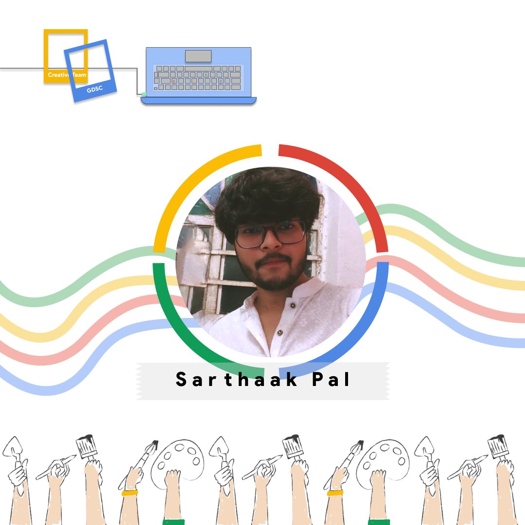 gdg_msit's tweet photo. Introducing the artistic minds driving creativity at GDSC, Meghnad Saha Institute of Technology! 🎨

 Led by Maurakshi Banerjee, our imaginative team includes the talents of Sarthaak Pal, Tanmoy Karmakar, and Kuntal Barik. 
 #GDSC #ArtisticInnovation #CreativeTeam https://t.co/zaZXATPws3