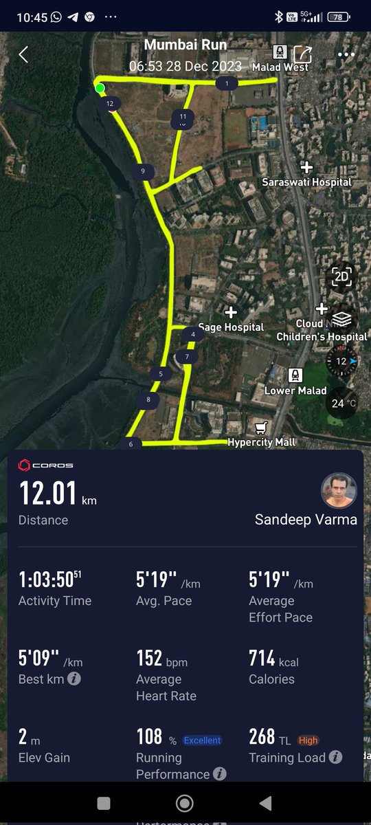 sandeepvarma15's tweet photo. 12k progressive Tempo running this morning + 1k easy WU &amp; CD.

Happy with my running and looking forward to the @TataMumMarathon 24...

#RunningIsFun #Running4GoodHealth #healthiswealth #healthylifestyle https://t.co/WvfvPmlBi9