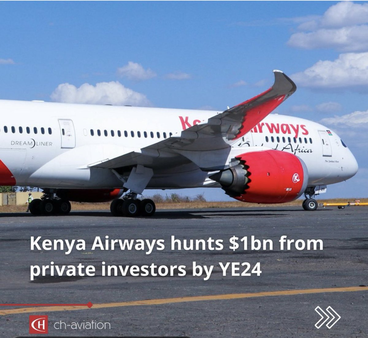 Zemedeneh's tweet photo. Kenya Airways (KQ) seeking private capital of US$1.0+ billion to reduce its debts and for measured expansion. Via: @chaviation

My recommendation to KQ: Partner with your neighbor Ethiopian Airlines and together transform African aviation.

#Kenya #Nigeria #Ethiopia #SouthAfrica https://t.co/ij0Cy6TiaG
