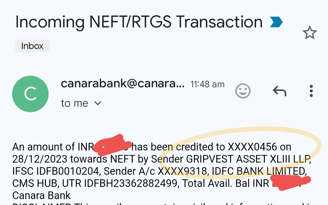 Thank you @gripinvest 👍. This credit message gives me immense pleasure. I am proud of my decision to invest in the Gripinvest lease program.