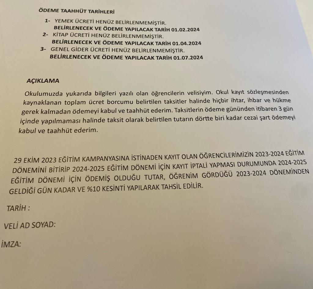 ibrahimbahar81's tweet photo. Biltes okullarında 2. Sınıfa geçiş için yasal olan rakam tanınmıyor.  %300 e varan rakamlar isteniyor . 

Cimer 'e başvurulara erken kayıtlarımız baslanmadi denerek yanlış beyanda bulunuluyor. Sözleşmelere uymuyorlar ve imzada denerek kopyasını ve faturamiz 1 yıldır verilmiyor. https://t.co/cJrADXq1Mz