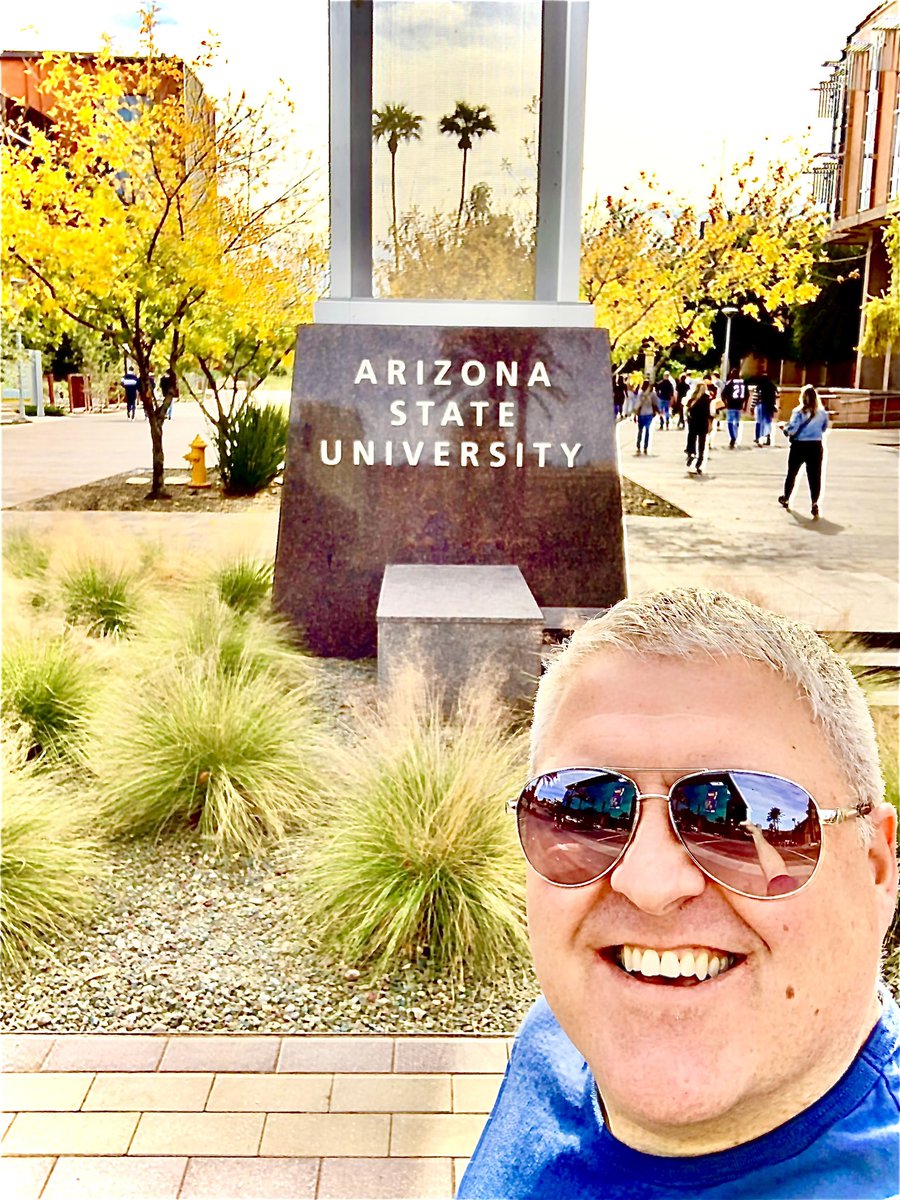 Loved visiting @ASU today - beautiful campus. #fearthefork