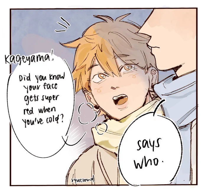 3rd year hnkg where they've just begun dating 🐥🐥

#haikyuu #hqfanart #hnkg 