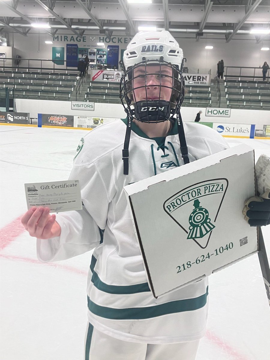 Congrats to Proctor Pizza Player of the game <a href="/BreckinRoss/">Breckin Ross</a>!