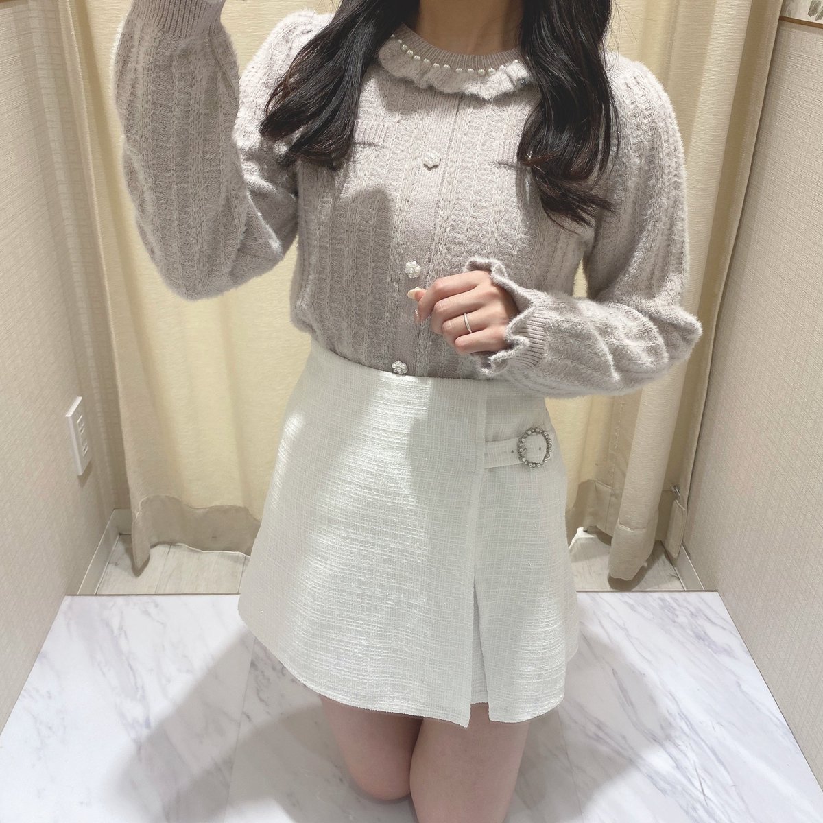 evelyn ツイードシャギーニット オフホワイト 量産型 snidel 地雷系 evelyn على X: 